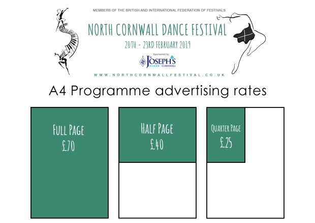 Advertising rates card